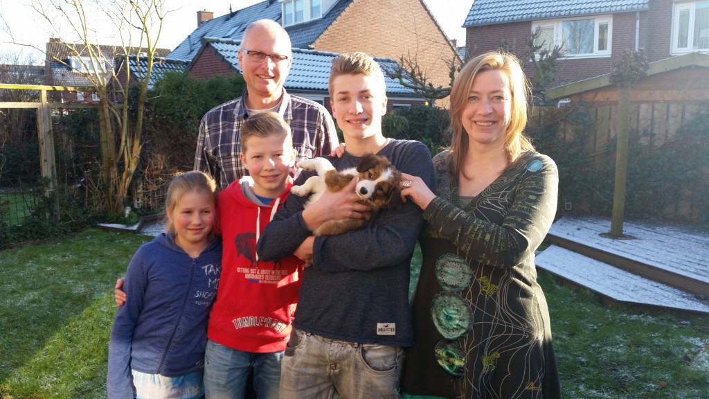 Astrid, Wim met hun kids Maarten, Jelle en Sonja