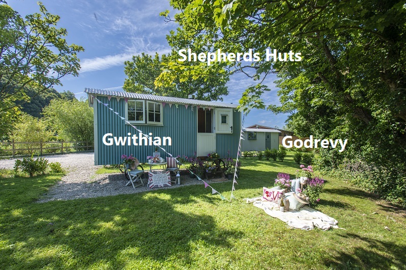 Location of the two Shepherds Huts for Nanpusker Glamping Holidays