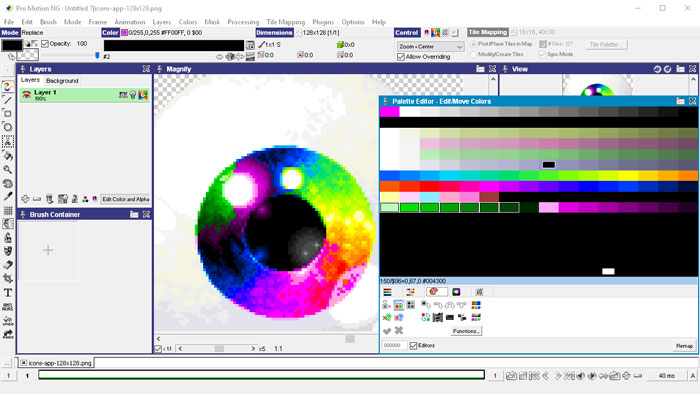 Advanced color palette editor