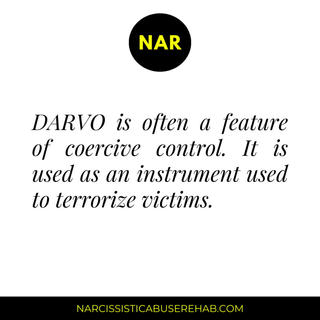 DARVO is often a feature of coercive control
