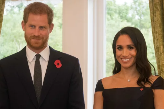 Prince Harry and Meghan Markle at Government House. October 28, 2018 in Wellington, New Zealand. Photo by Mark Tantrum.