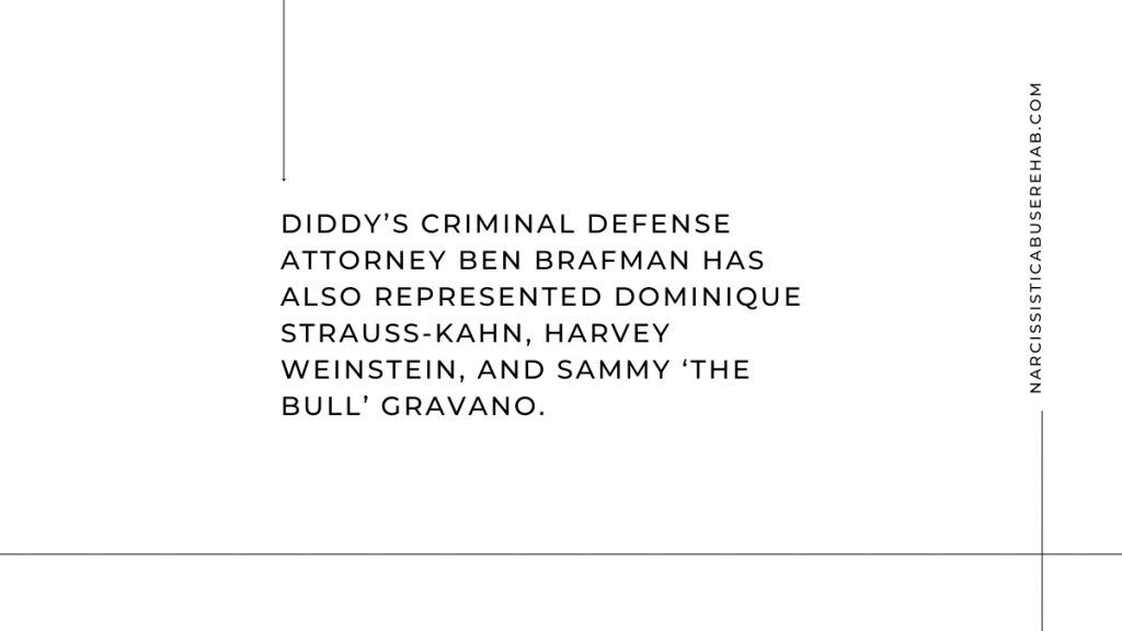 Diddy's criminal defense attorney Ben Brafman has also represented Dominique Strauss-Kahn, Harvey Weinstein, and Sammy 'The Bull' Gravano