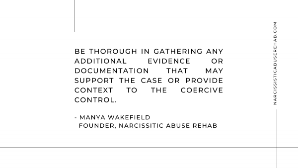 Collecting Evidence of Coercive Control