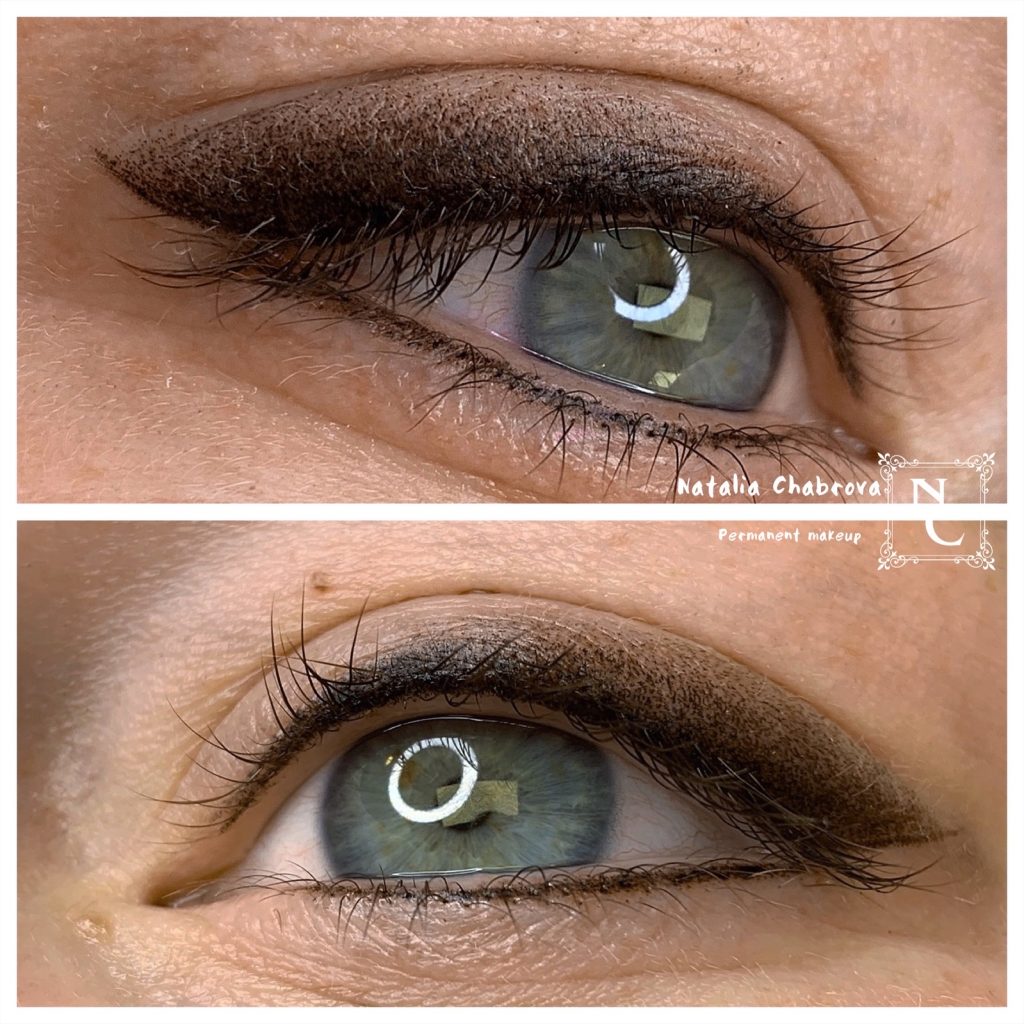 Upper Smokey eyeliner with shadow and bottom lash enhancement 