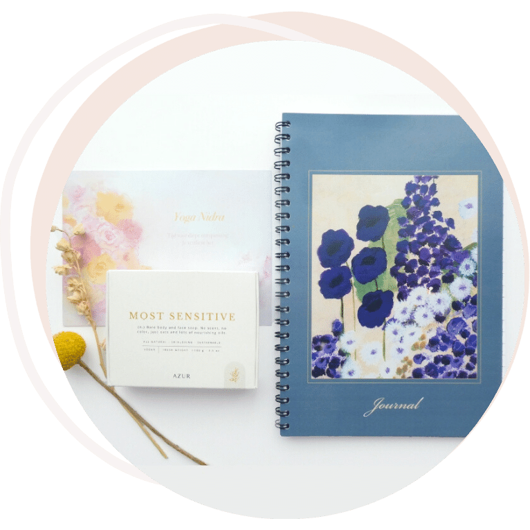 kadoset-selfcare-zeep-notietieboek-schetsboek-nidra-bloemen-mindfulness-natuur-nathalie-bonte-nbontestudio-v2