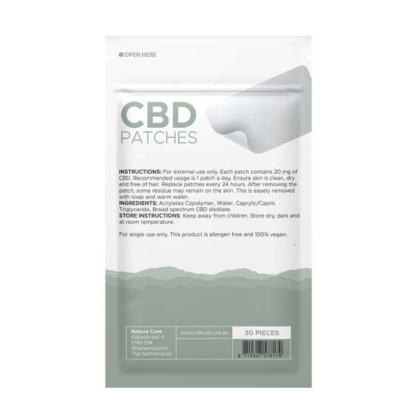 nature cute cbd patches back side