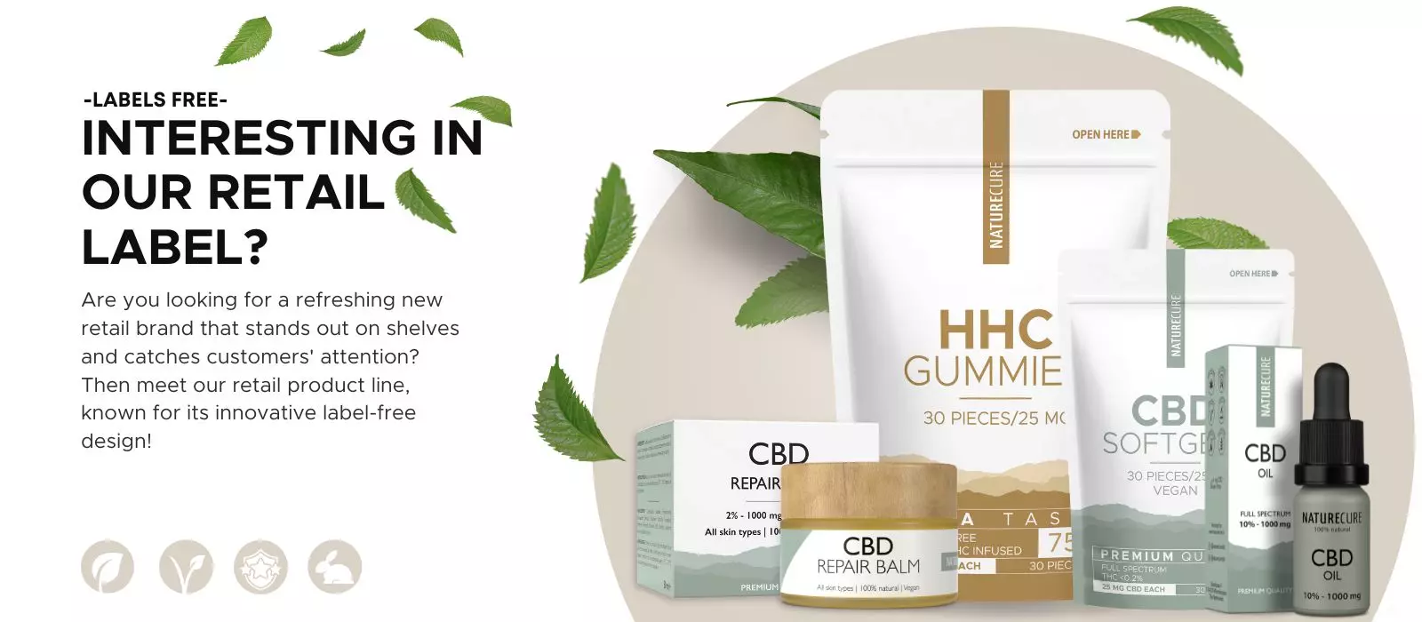 background cbd own label retail