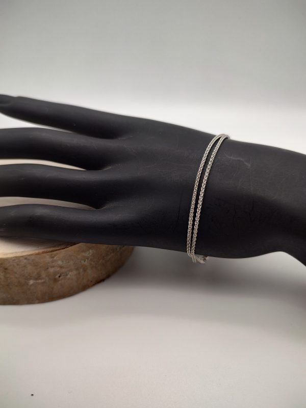 Zilveren armband vossenstaart, handgemaakt.