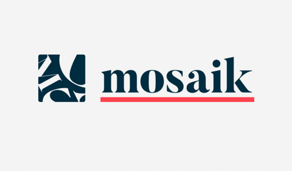 Logotyp för Mosaik, frilansande grafisk formgivare Emil Naula