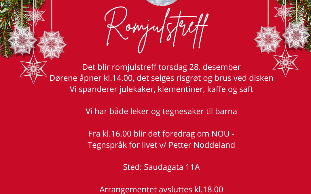 Romjulstreff 28. desember!