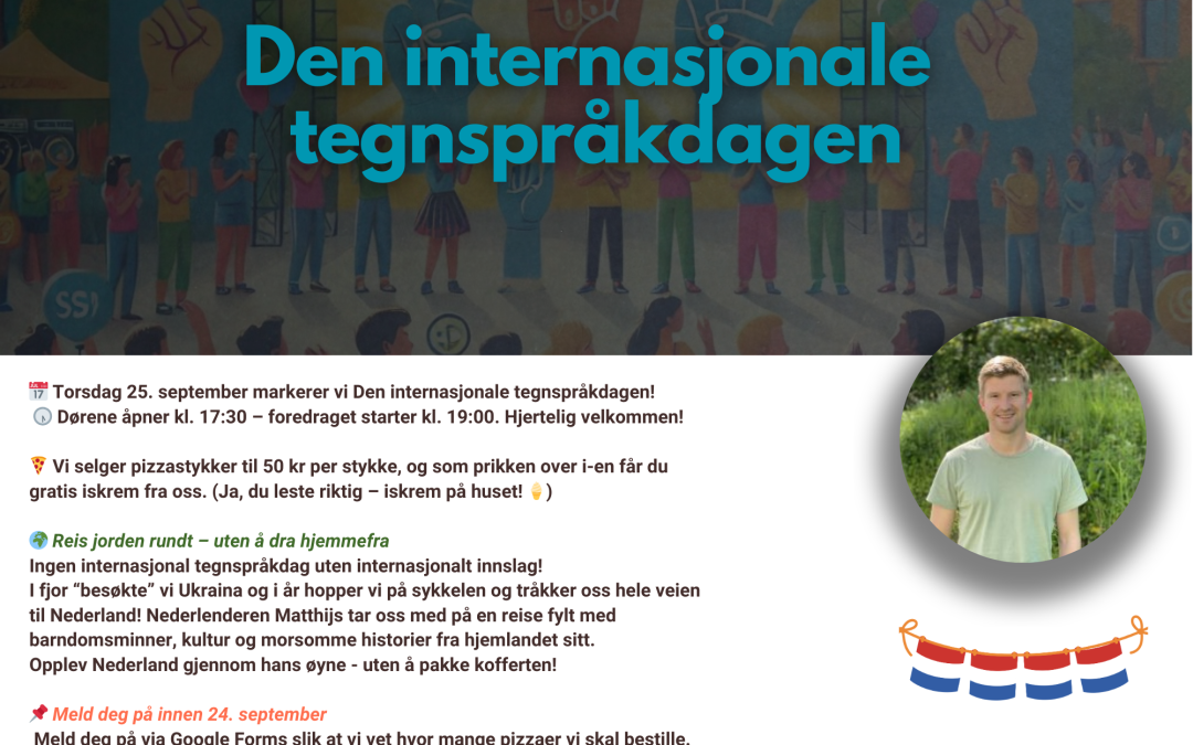 Vi markerer den internasjonale tegnspråkdagen 25. september