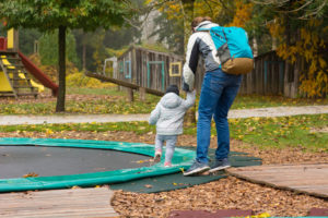 nedgravet trampolin