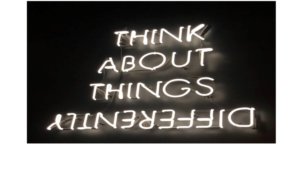 Tekst think about things differently