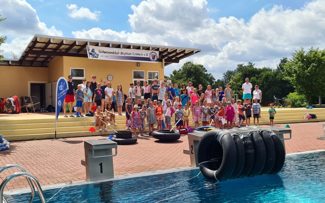 Großartige Wasserspiele im vielseitigen Ferienprogramm des Schwimmklub Neptun