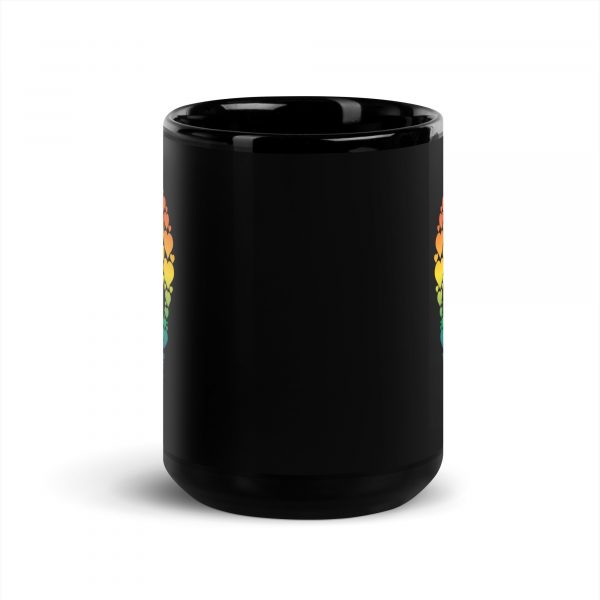 Rainbow Skulls Black Glossy Mug - Image 6