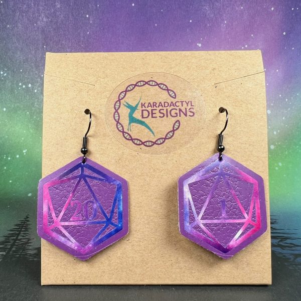 Galaxy D20 - Faux Leather Earrings - Image 2