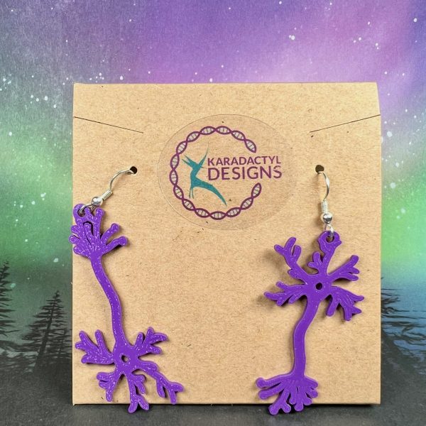 Purple Neuron - Shrink Film Earrings