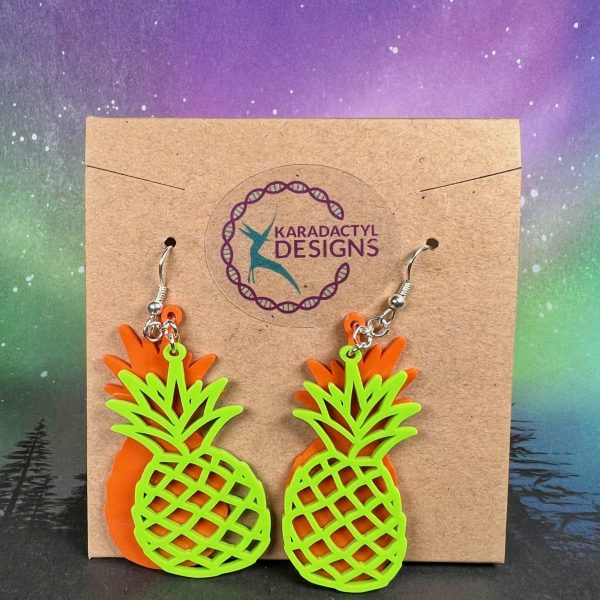 Pineapple - Shrink Film Earrings