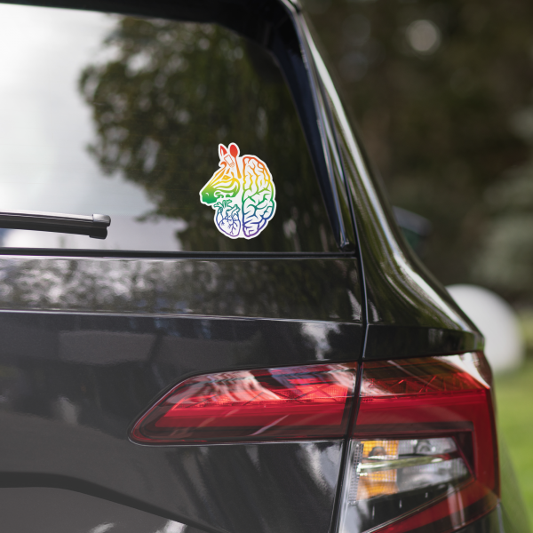 Spoonie Zebra Rainbow Sticker - Image 4