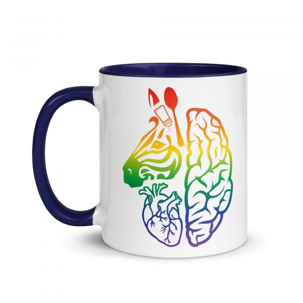 Rainbow Spoonie Zebra Mug with Color Inside - Image 6