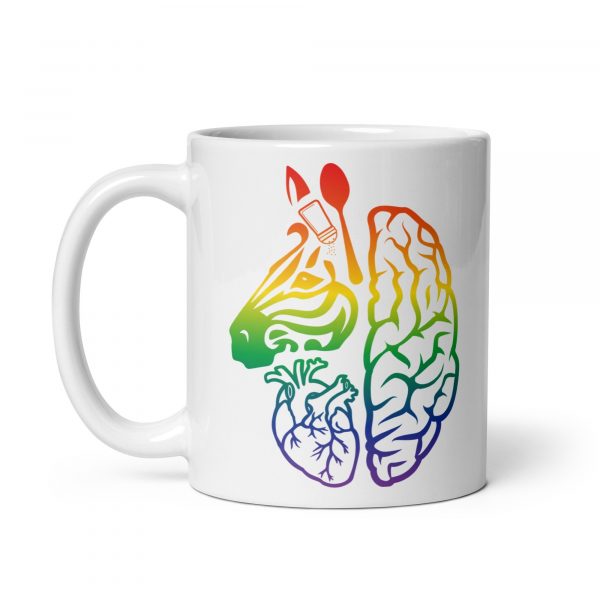 Rainbow Spoonie Zebra White Mug - Image 11