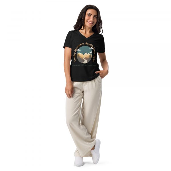 Smoky Mountains Women’s relaxed v-neck t-shirt - Image 2