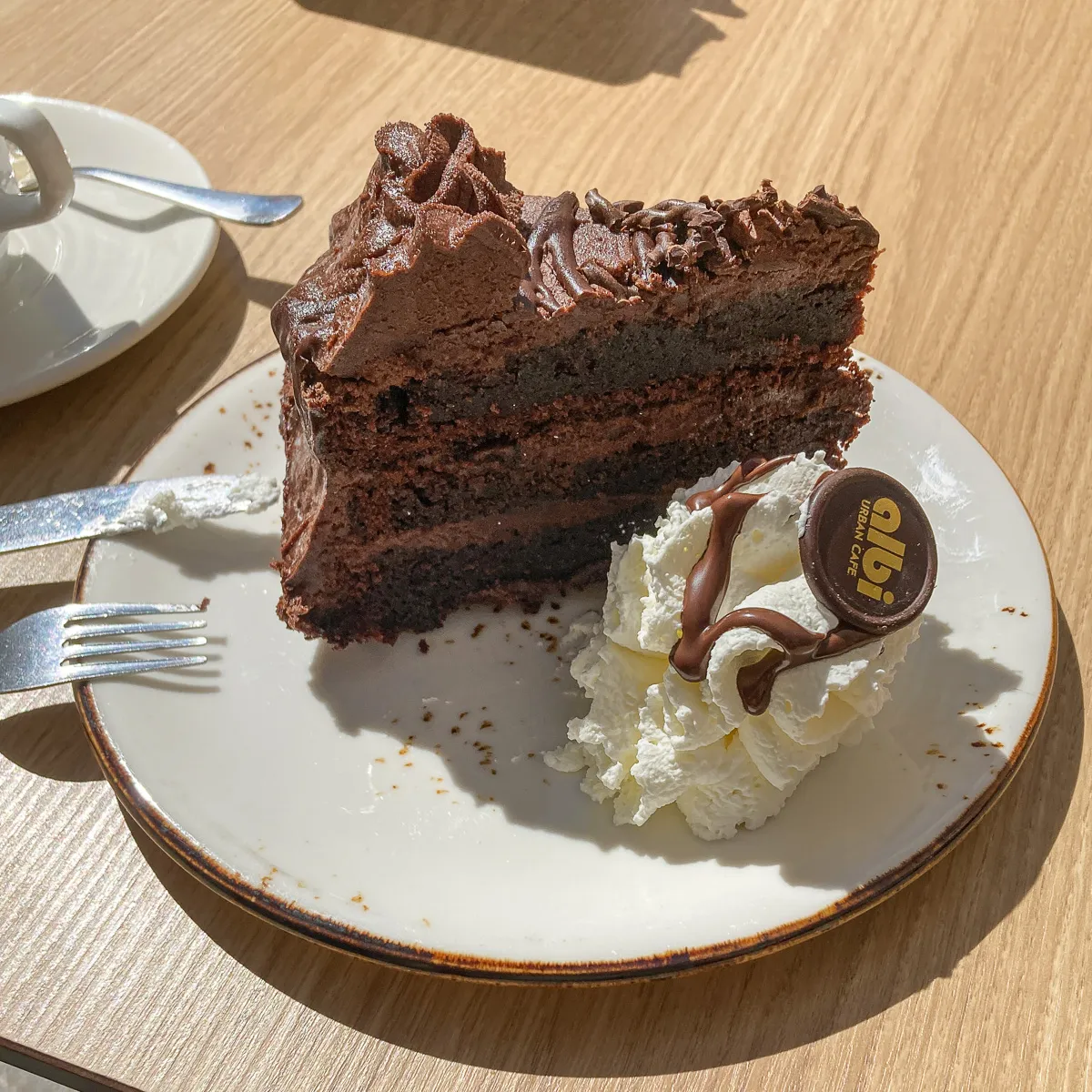 chocolate cake at Albi, Nerja