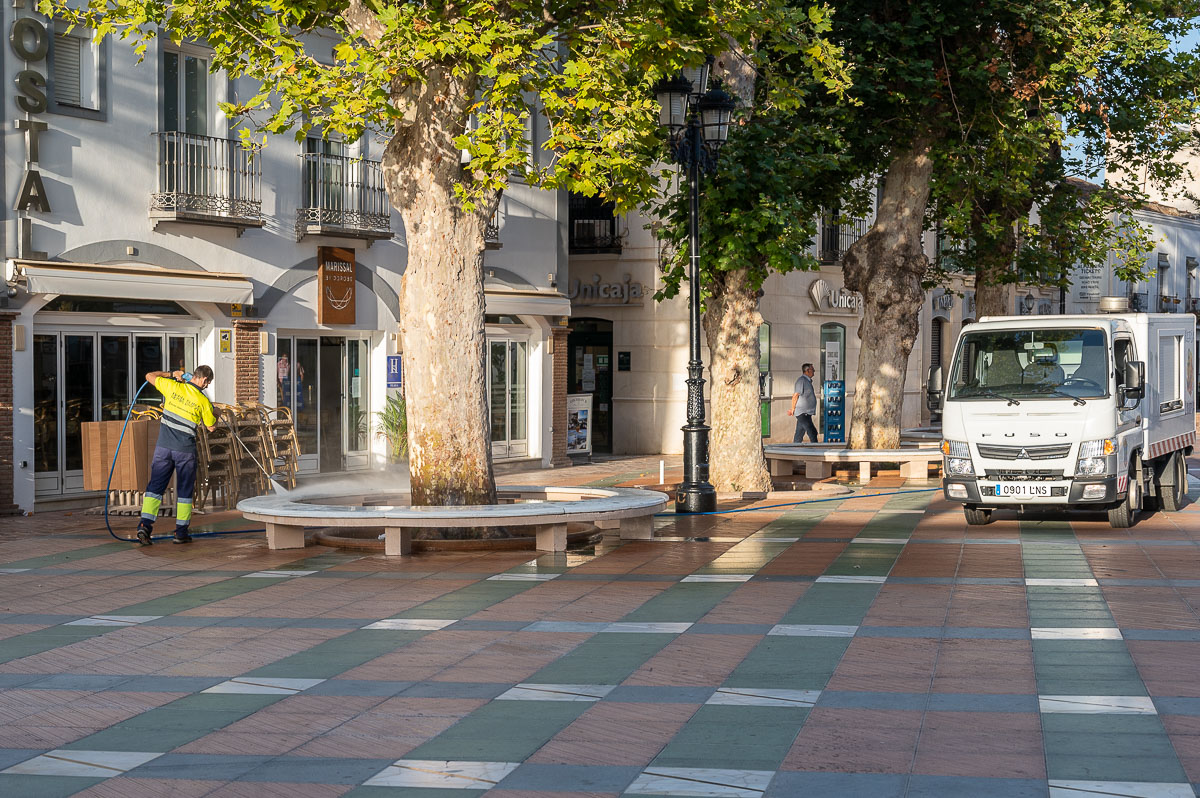 Nerja, early morning clean