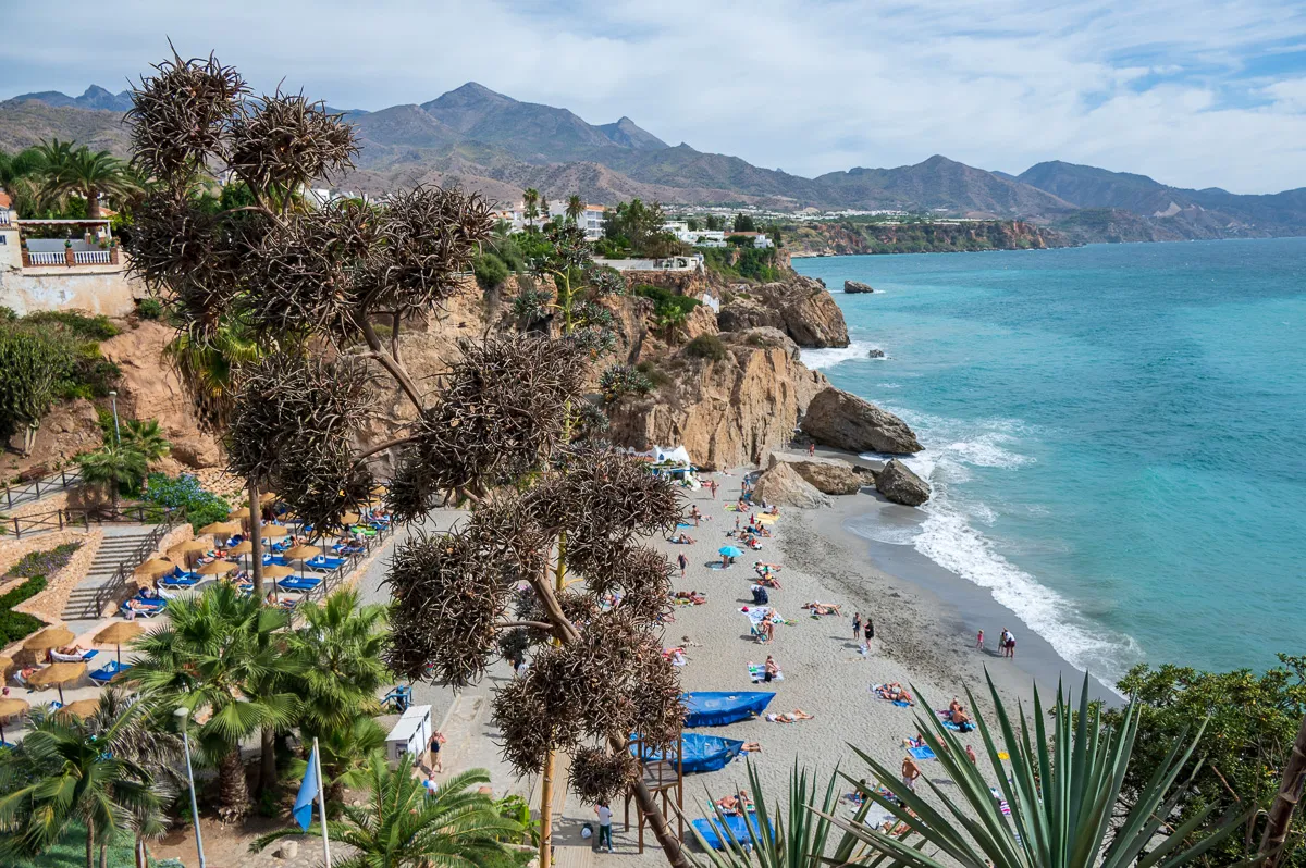 view over Calahonda beach, Nerja