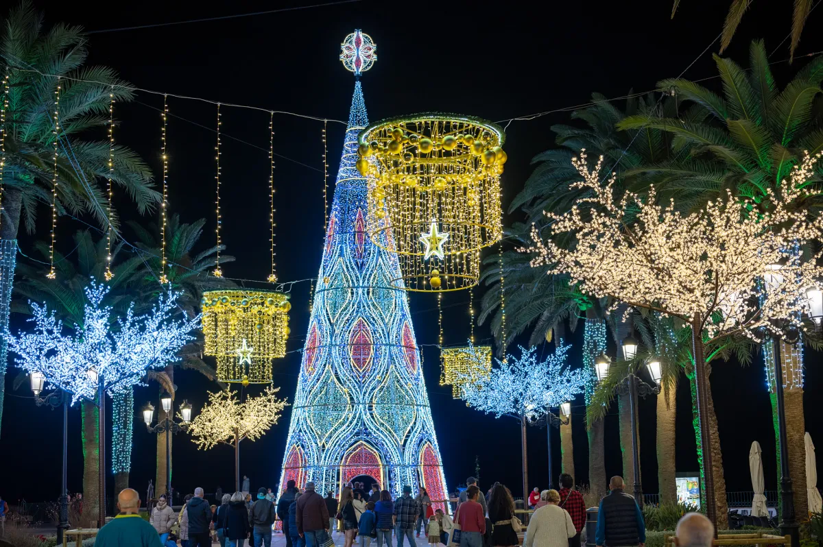 Christmas lights, Balcon de Europa