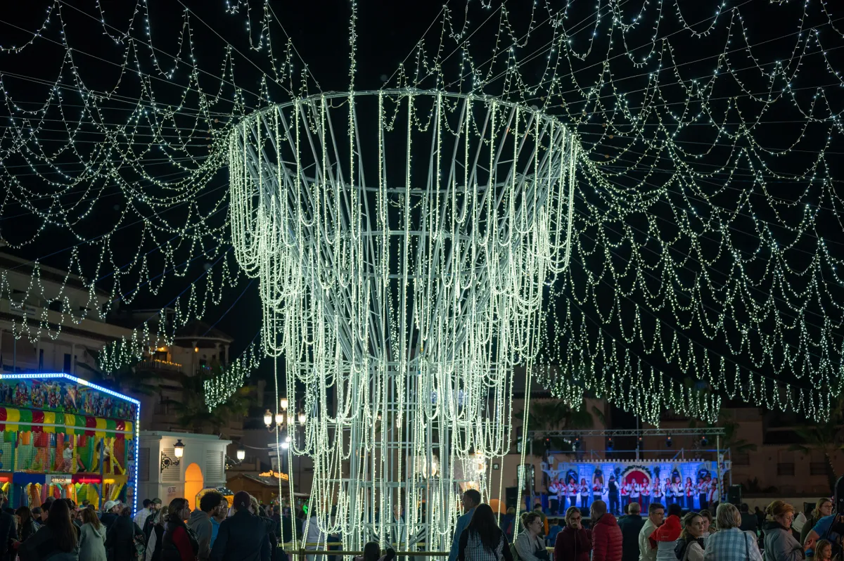 lights in Plaza de España, Nerja