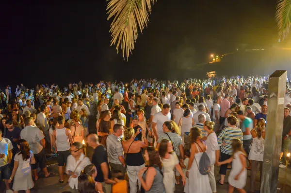 Fiesta Blanca on the beach, Nerja