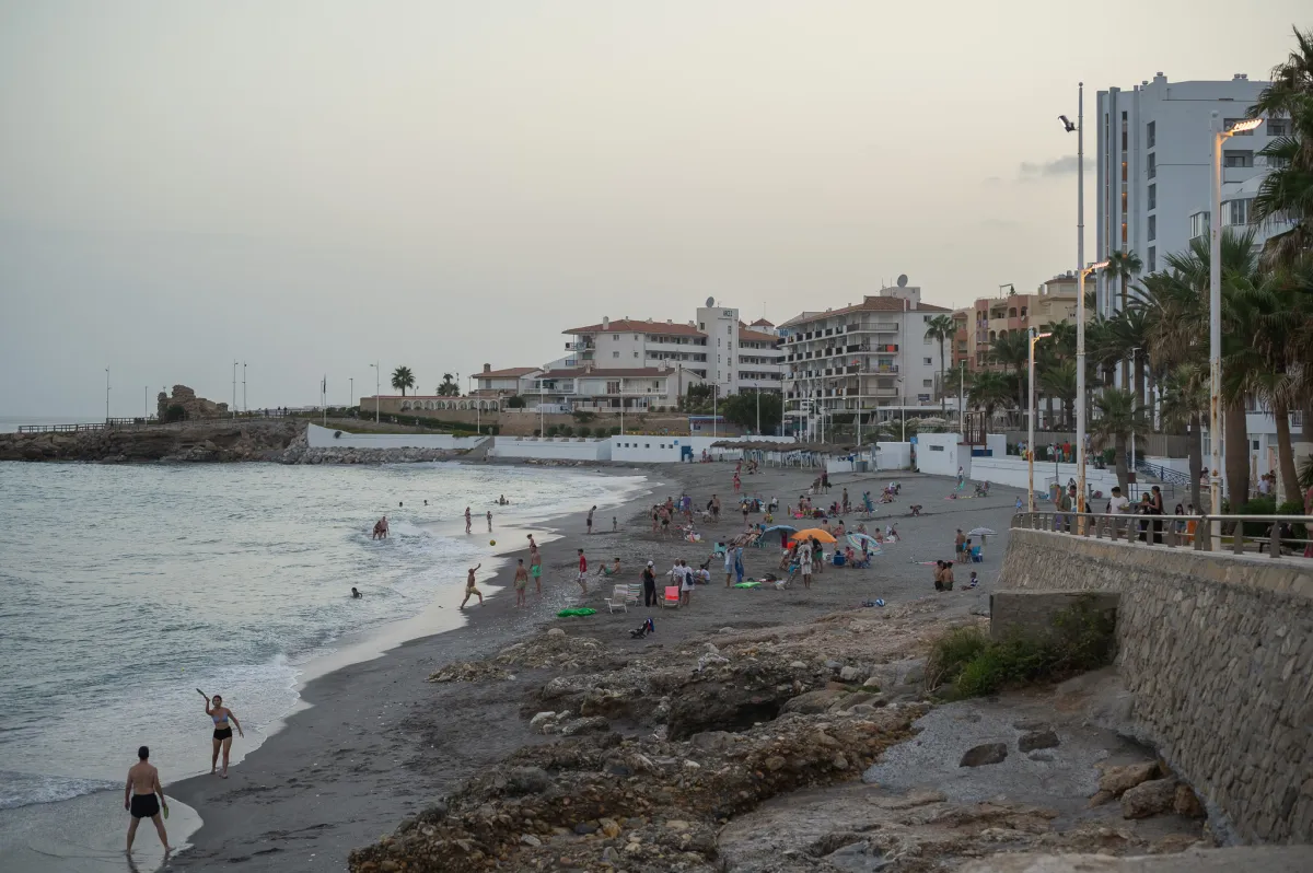 Fun on Torrecilla beach, Nerja