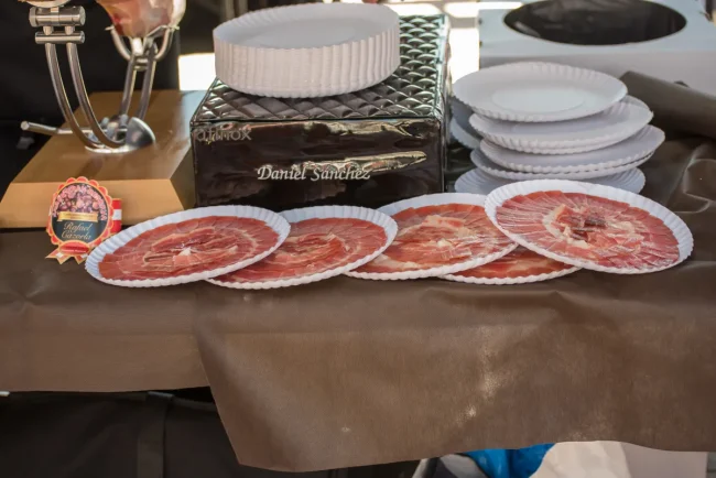 plates of serrano ham