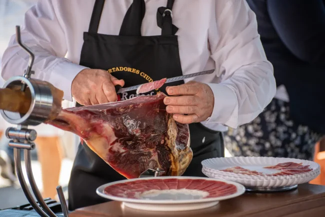 serrano ham slicing