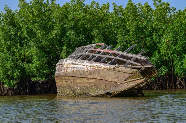 sunken boat