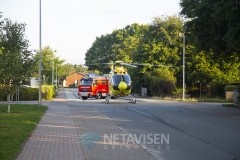 Mand fastklemt under fjernvarmerør - 15. august 2018 Billund