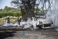 Brand i autocamper - Søvangvej ved Filskov - 3. juli 2018