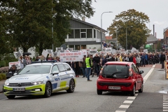 Demonstration mod lukning af mødestedet - Grindsted 2. oktober 2023