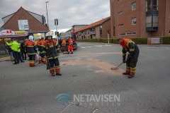 2 biler stødt sammen i krydset Nørregade - Østergade Grindsted 13. september 2018