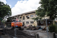 Nedbrydning af Nordre Skole Gul bygning Grindsted 27-08-2017