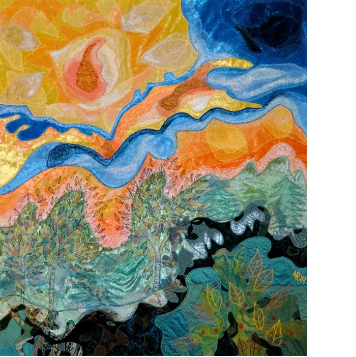 Et møde med Nolde: tekstilkunst og digt af Nete Riemann