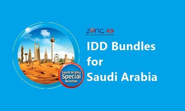 Zong offers the most affordable IDD bundles for Saudi Arabia