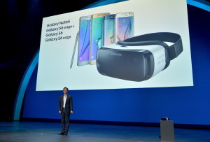Samsung Gear VR at Oculus Connect 2 Developers Conference 2015 at Loews Hollywood Hotel on September 24, 2015 in Hollywood, California.