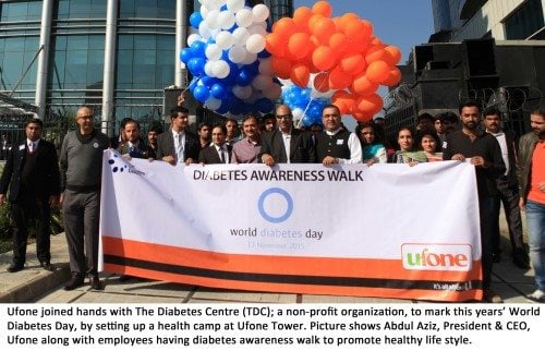 Ufone, TDC collaborate to mark World Diabetes’ day
