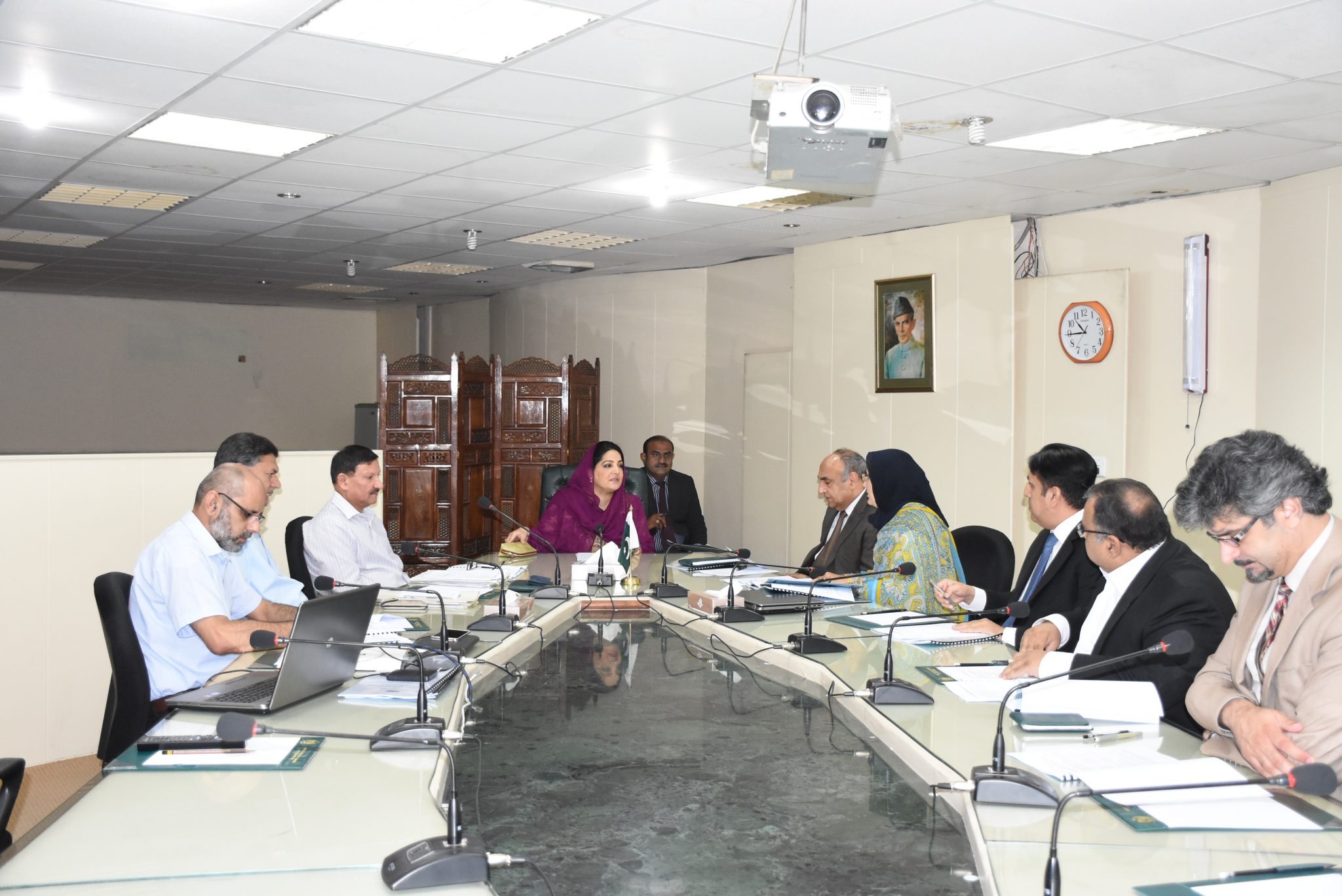 auditor MoS for IT Mrs. Anusha Rahman while Chairing 187th Board of Directors meeting of Telephone Industries of Pakistan here in Islamabad today 