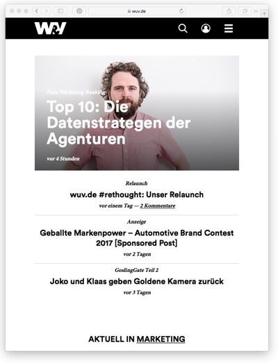W&V Neugestaltung