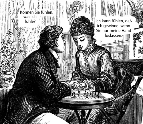 „Können Sie fühlen was ich fühle?” - „Ich kann fühlen, daß ich gewinne, wenn Sie nur meine Hand loslassen.” Quelle: Married to the Sea, gefunden auf This isn't happiness™