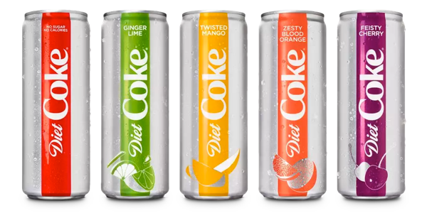 Diat Cola In Neuer Verpackung Und 4 Neuen Geschmacksrichtungen Neue Klassische Werbung
