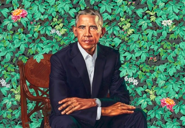 Kehinde Wiley's portrait of Barack Obama